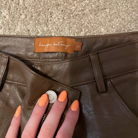 Brown leather pants - Picture 3 of 4